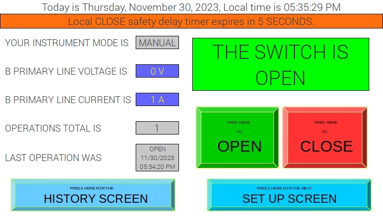 NeXSwitch Operation Screen